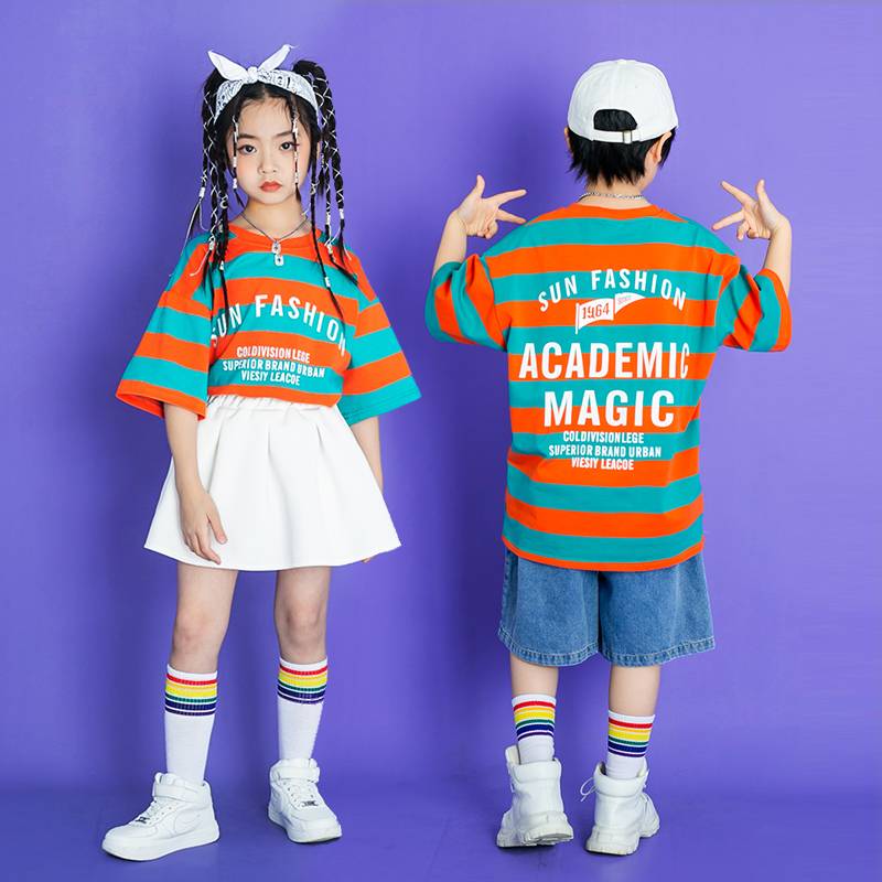 Factory selling children's Children's June 1st K La La Rulai Primary School Games Opening Course Clothing Cheerle Team Performance