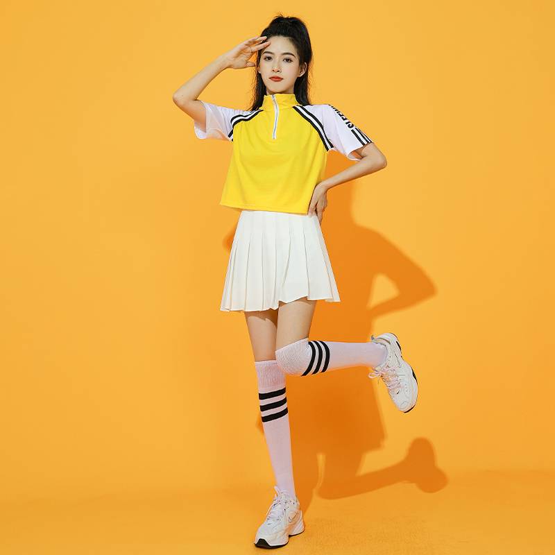 Women's team cheerleading adult football baby Lala cheerleading song performance dance bodybuilding suit