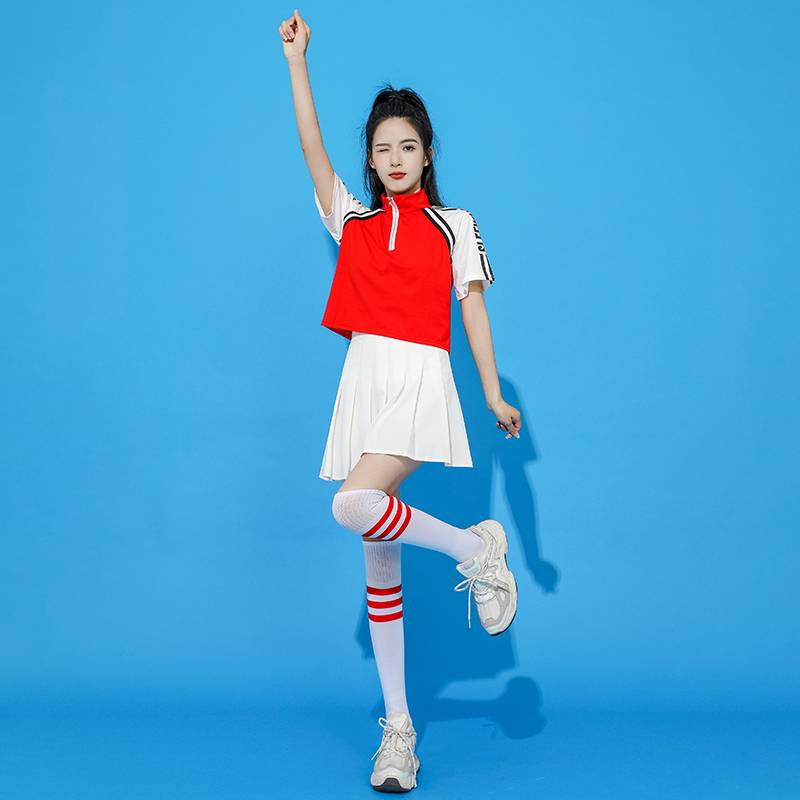 Women's team cheerleading adult football baby Lala cheerleading song performance dance bodybuilding suit