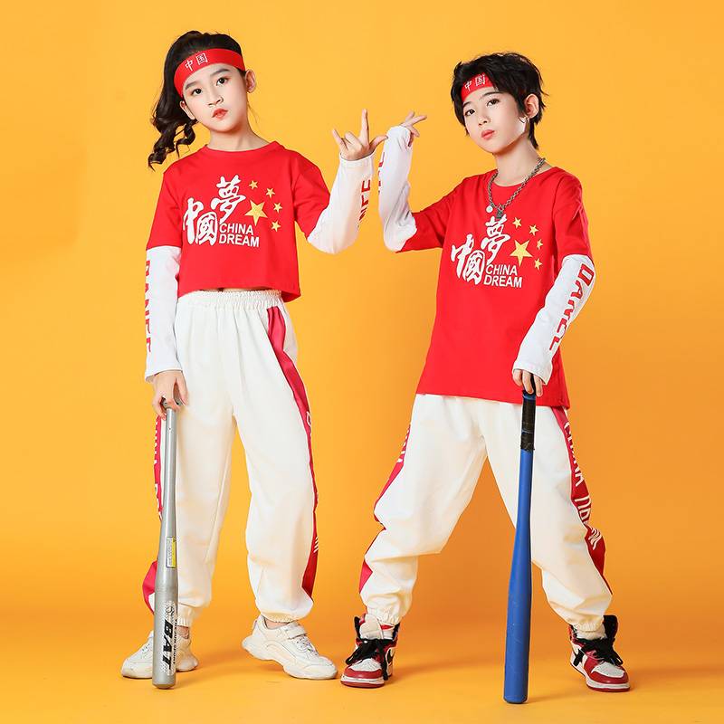 Children cheerleading service service service long -sleeved jazz dance kindergarten sports party