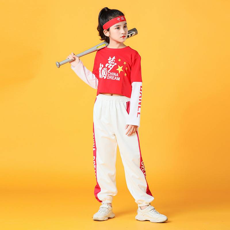 Children cheerleading service service service long -sleeved jazz dance kindergarten sports party