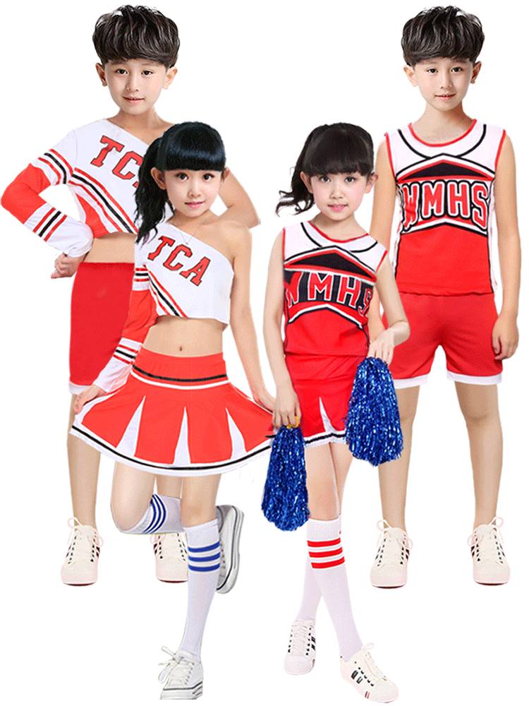 Kindergarten cheerleading children's performance service new football baby performance service cheerleading team male and female jazz dance set