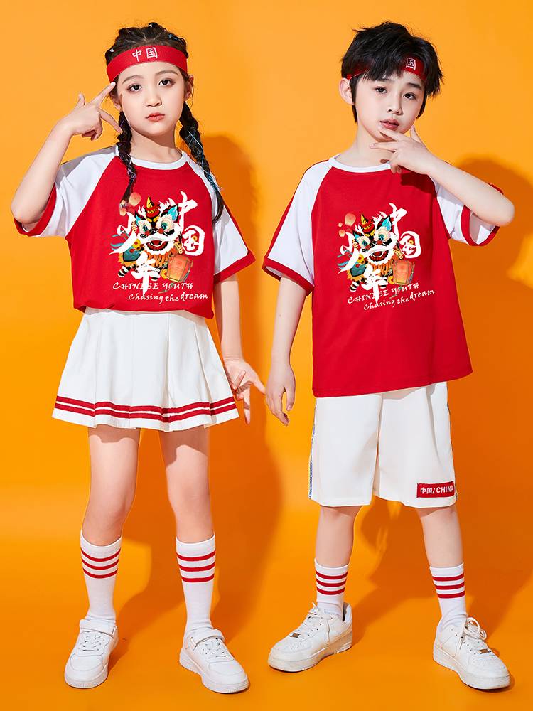 Children's cheerleader performance service elementary school student la la la fucking sports meeting opening ceremony of the costume Liuyi Lala team performance service