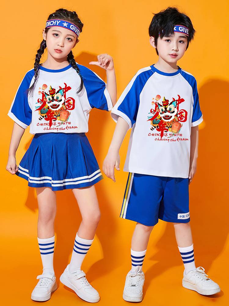 Children's cheerleader performance service elementary school student la la la fucking sports meeting opening ceremony of the costume Liuyi Lala team performance service