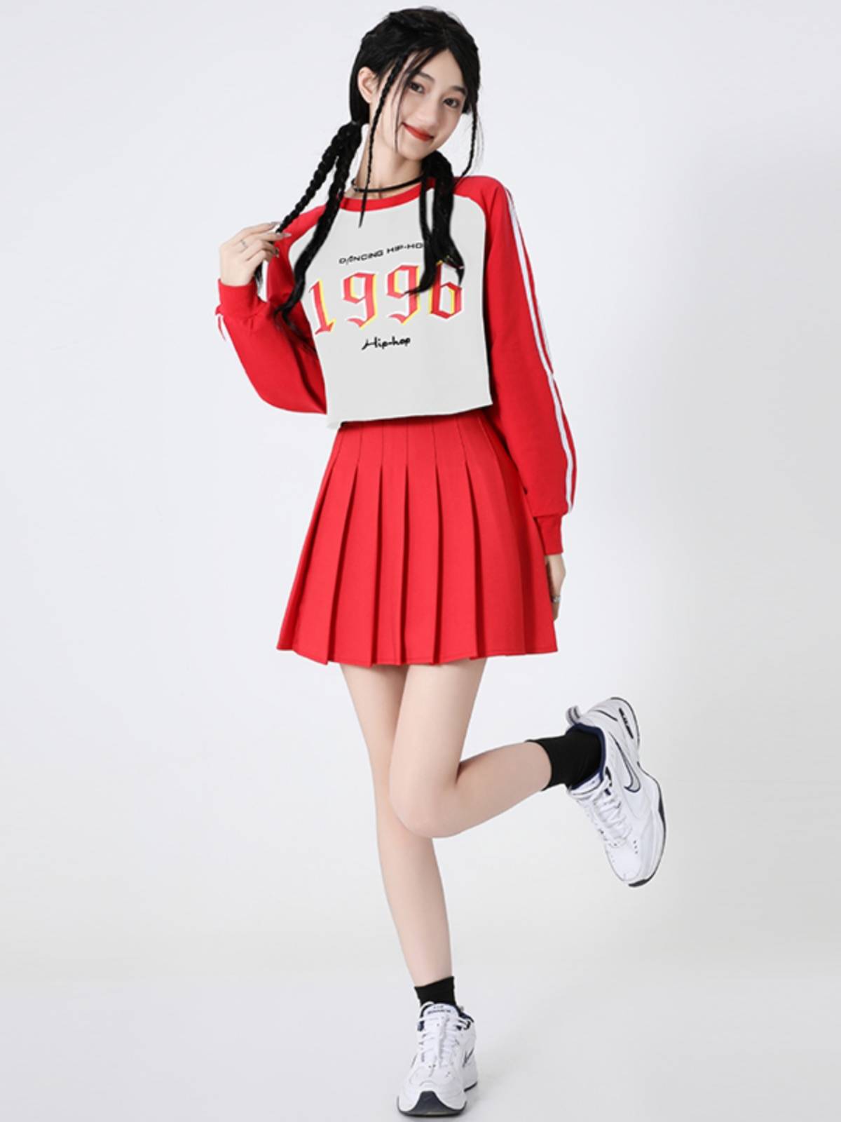 La La team clothing women's group adult football baby Lala cheerleading song performance dance bodybuilding suit