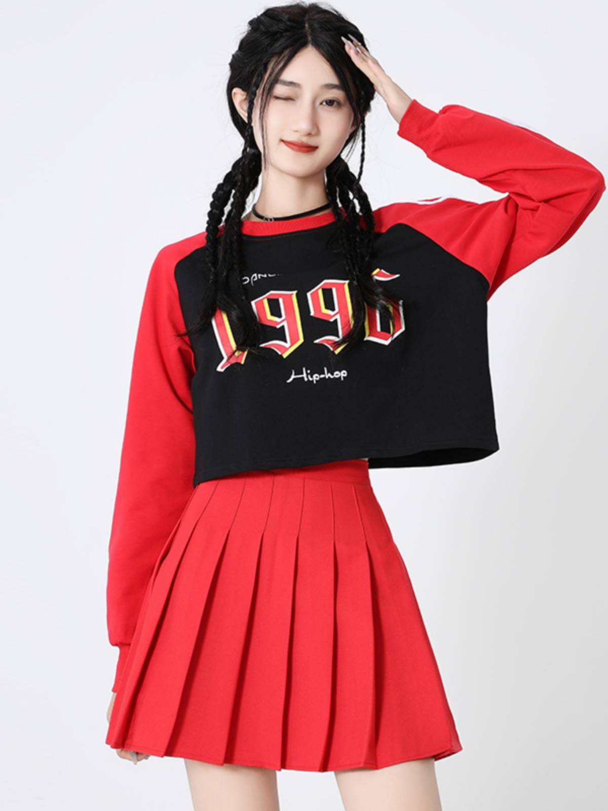 La La team clothing women's group adult football baby Lala cheerleading song performance dance bodybuilding suit