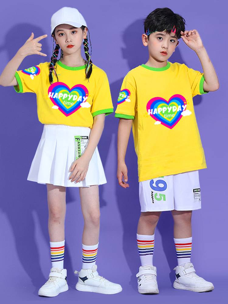 Children's hip -hop street dance jazz jazz dance clothing elementary school sports meeting opening ceremony cheerleader performance service
