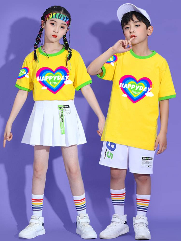 Children's hip -hop street dance jazz jazz dance clothing elementary school sports meeting opening ceremony cheerleader performance service