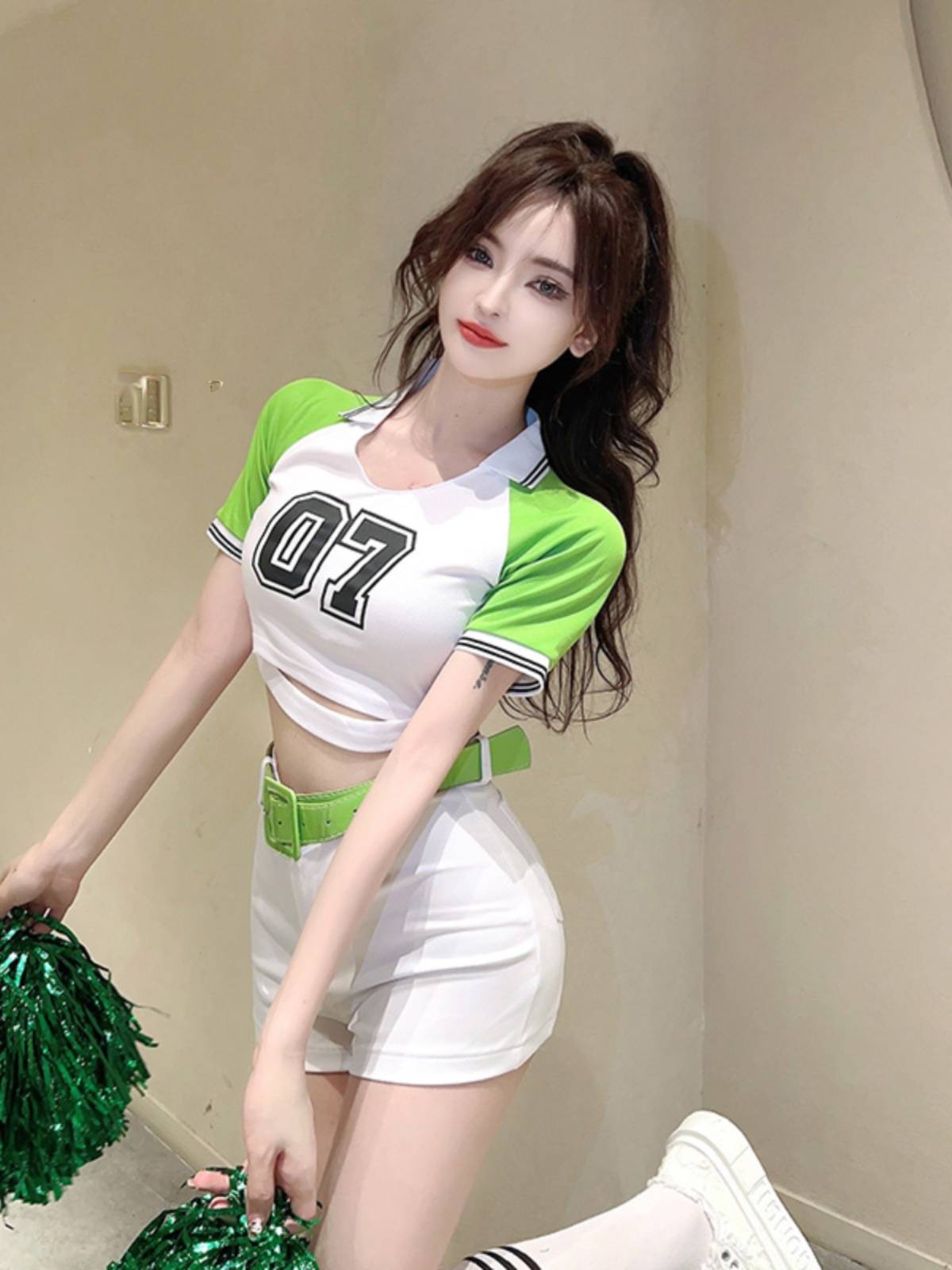 College Student Football Baby Performance Server La La Raom Fuck Fuck Korean Women's Team Jazz Dance Setsuit