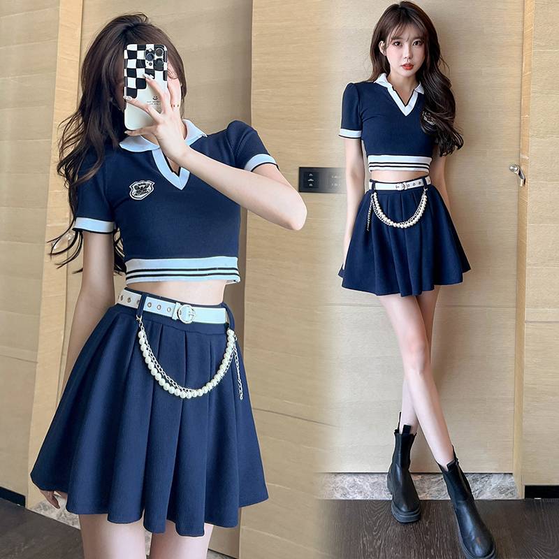 College Student Lara Team Costume Female Adult Football Clothes Set La La Rubao Dance Service Women's Group Performance Service