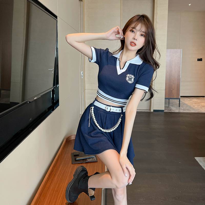 College Student Lara Team Costume Female Adult Football Clothes Set La La Rubao Dance Service Women's Group Performance Service
