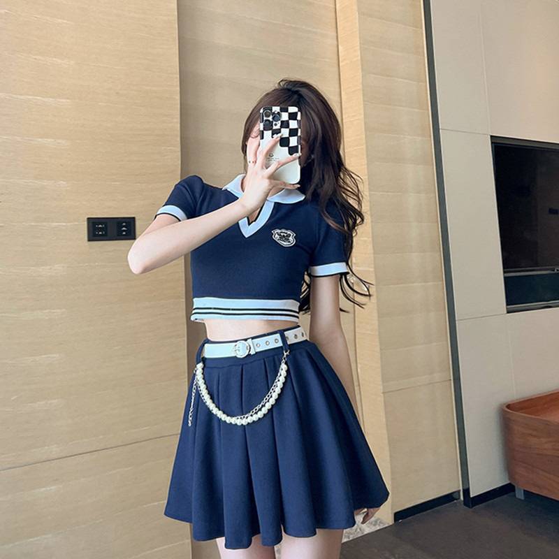 College Student Lara Team Costume Female Adult Football Clothes Set La La Rubao Dance Service Women's Group Performance Service