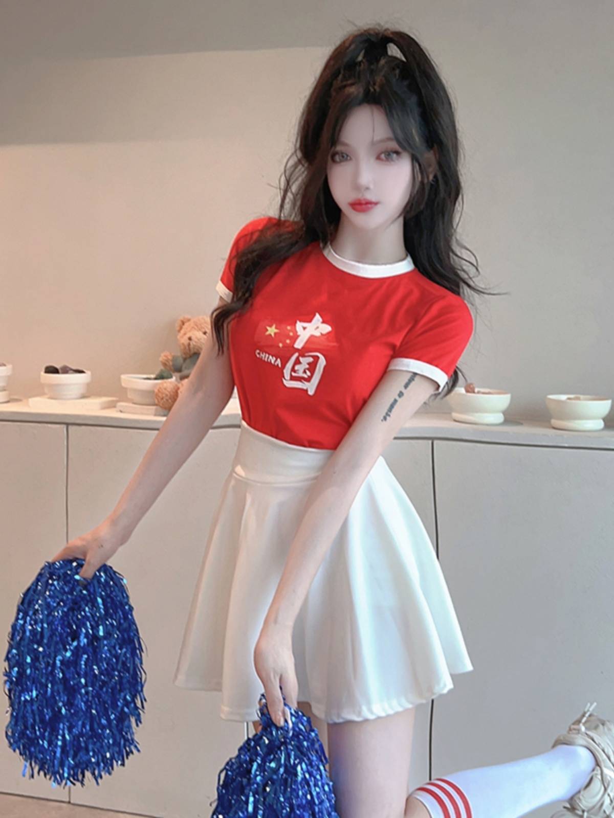 La La team clothing Girls' Generation Sexy Student Football Baby Campus Games La La Ran Group Performance Service