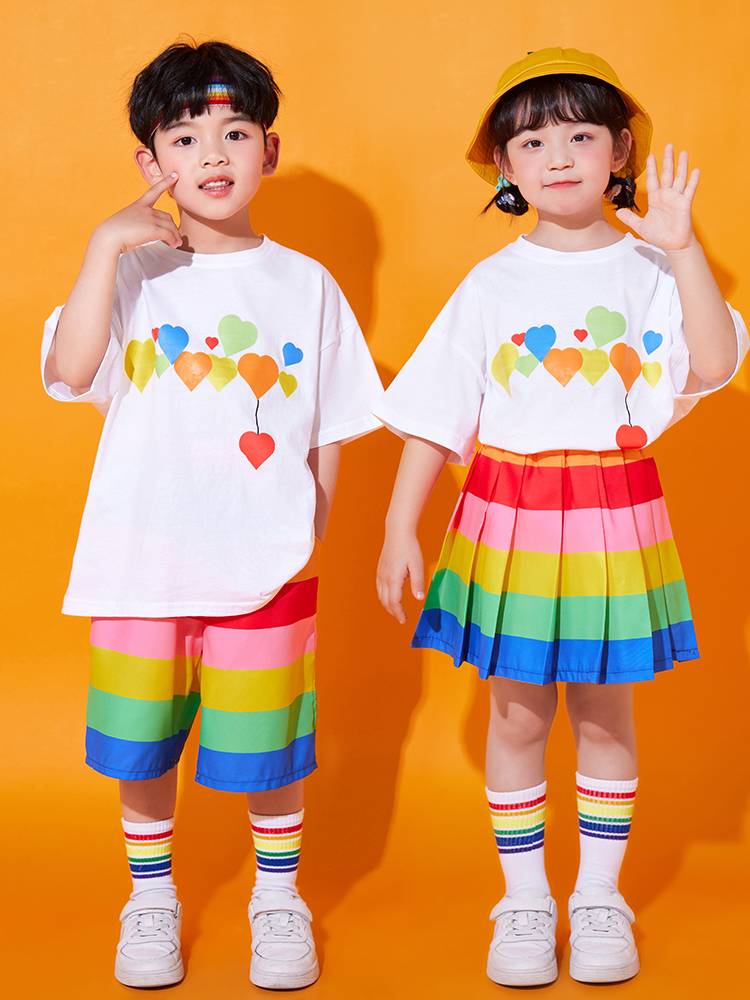 Liuyi Children's Performance Service La La Team Performance Service Graduation Park Service Games Entry Love Rainbow Set