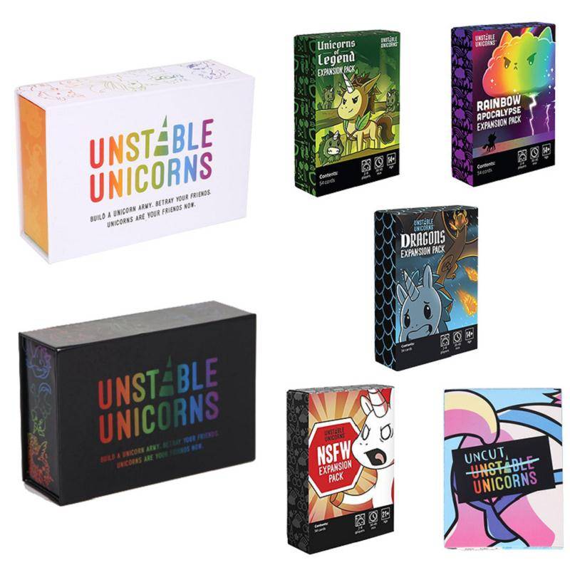 English version of Angry Unicorn Party, board game chess and card, toy card card