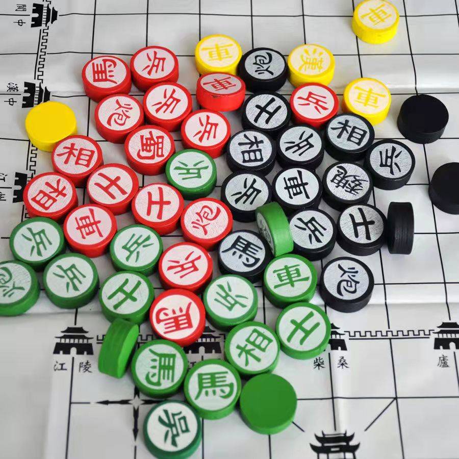 Three Kingdoms performances and chess simplified entry version of the three -player chess youth high IQ intellectual development of intellectual intelligence board game toys