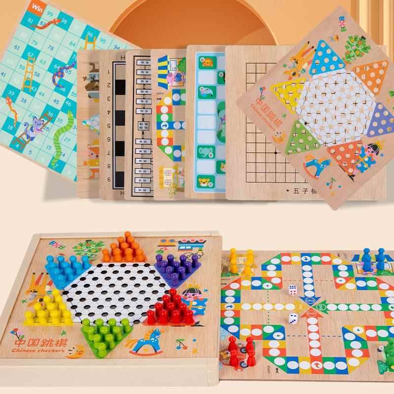 Flying Chess Five Chessers Children ' s Early Lessons for Toys Multi-Function Game Board of Chessers