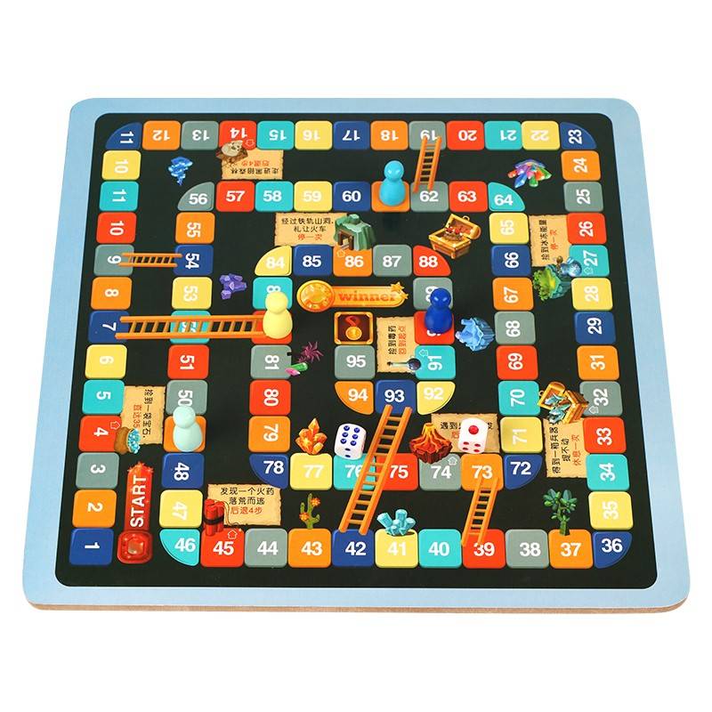 Children's treasure hunt adventure table game intellectual puzzle toy parent -child interactive snake chess breakthrough bargaining chess