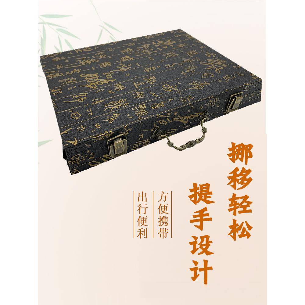 Chess China Chesswood with a chess board for a young student with a handheld board of gold
