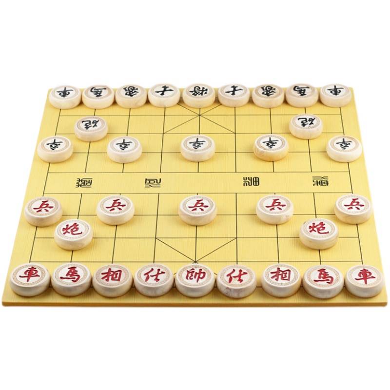 Chinese chess solid wood chess pieces high -end high -end large large -scale chessboard students adult wood chessboard households