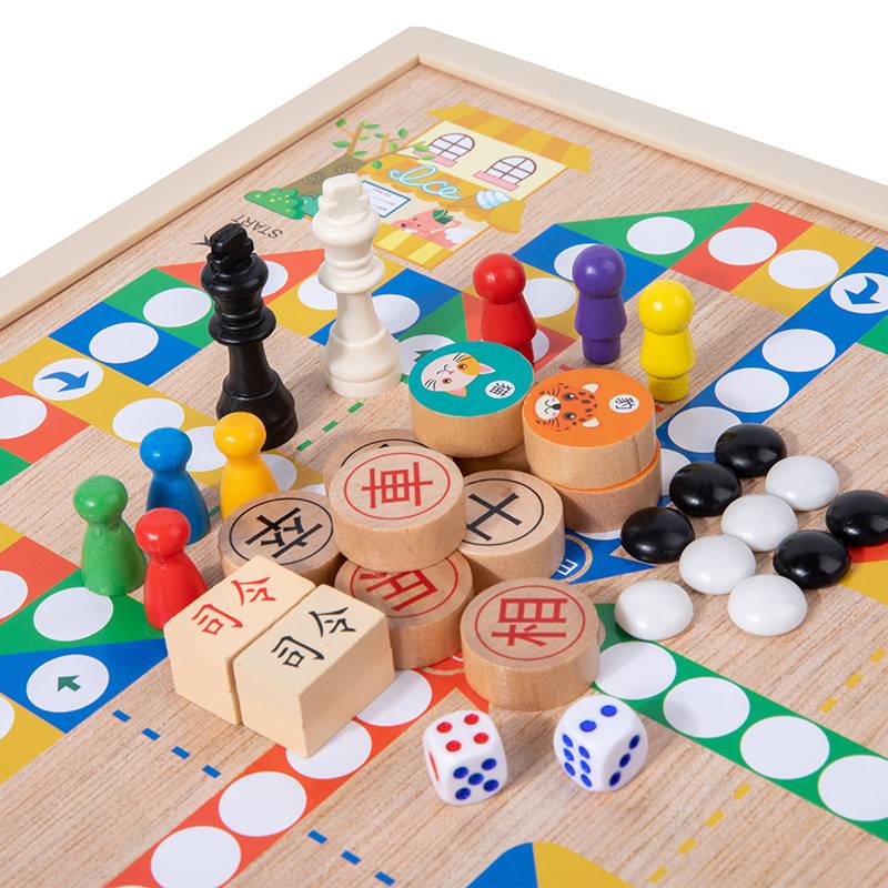 Flying Chess Five Chessers Children ' s Early Lessons for Toys Multi-Function Game Board of Chessers