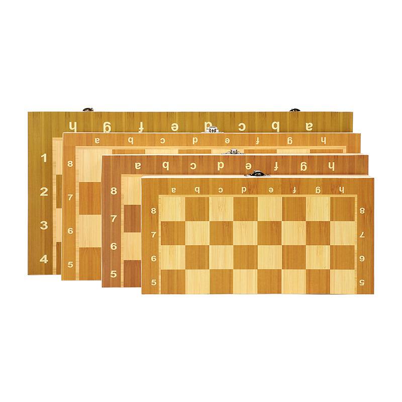 Magnetic International Chess Wood Folding Color Box Put two after two competitive puzzle chess and card toys