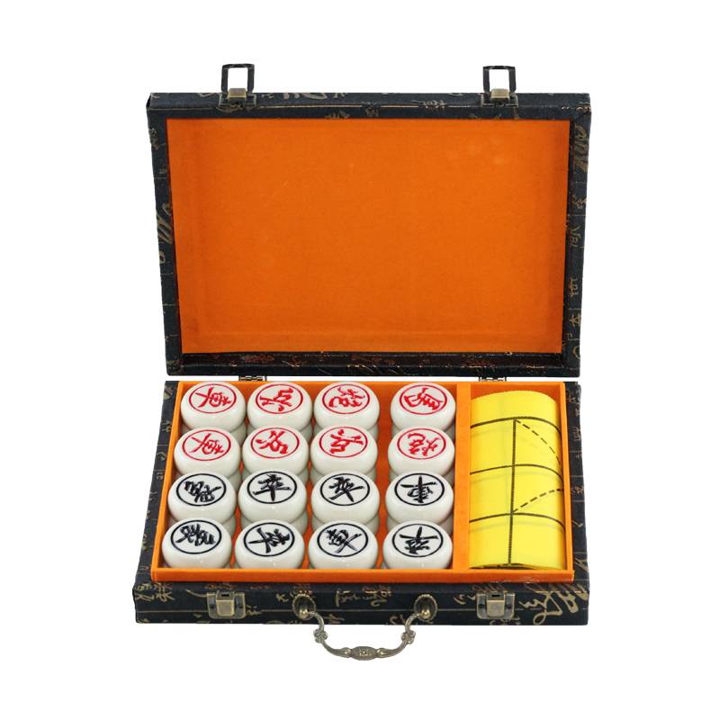 Chess thickened Chinese chess pieces large adult elderly people who are resistant to foil children, children students, martial amine resin wood chessboard