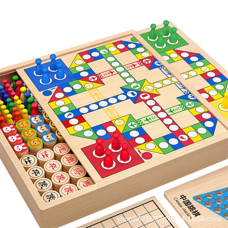 Flying chess children's sage toy multi-purpose chess board with a large set of six
