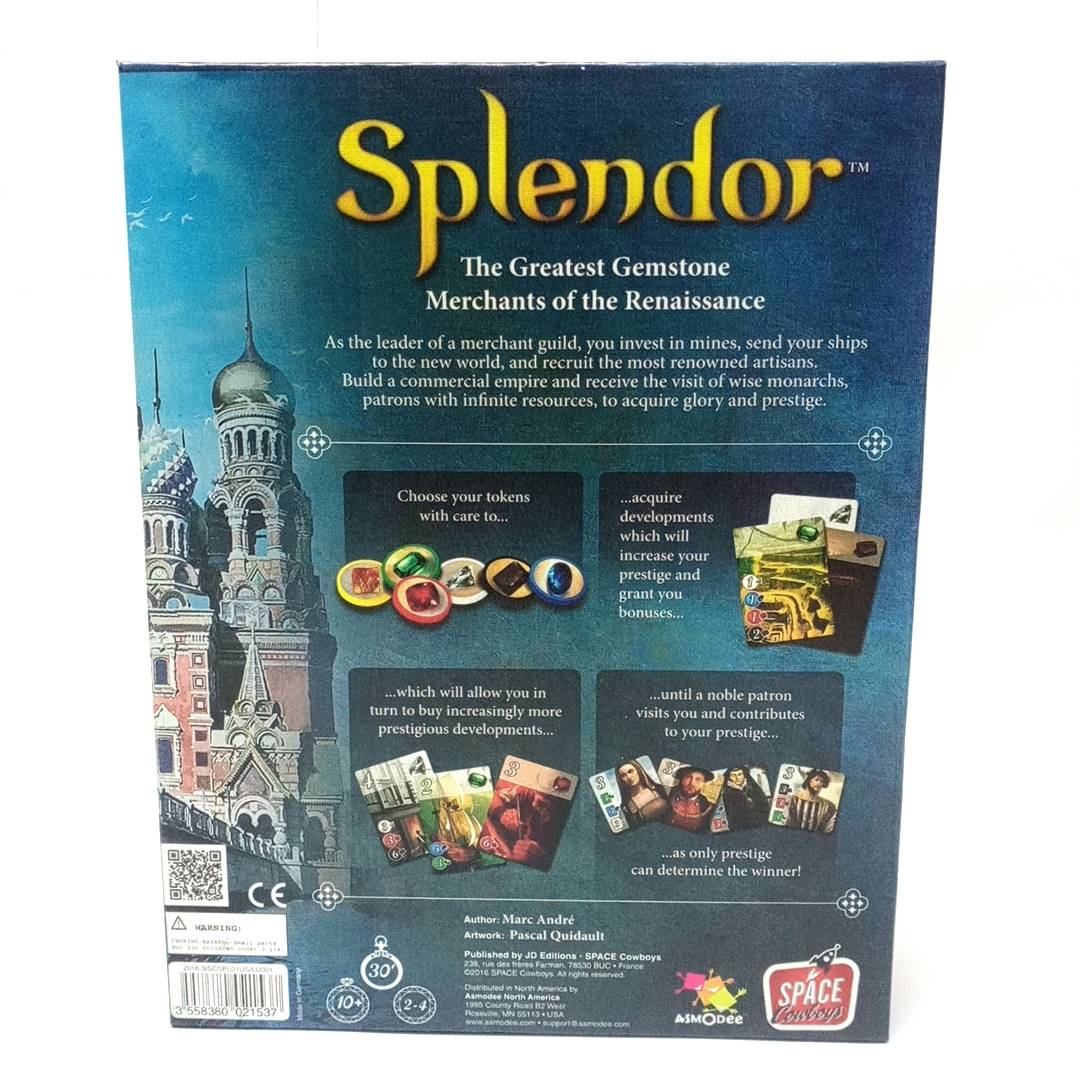 English version of Splendor Board Game Bright Period Tour Gem Gem Merchants Casual Guns Chess Games