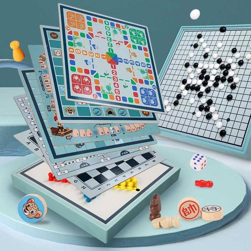 Multi -fifth son chess flying chess, game beast fighting beasts, children's primary school student puzzle multifunctional game chessboard