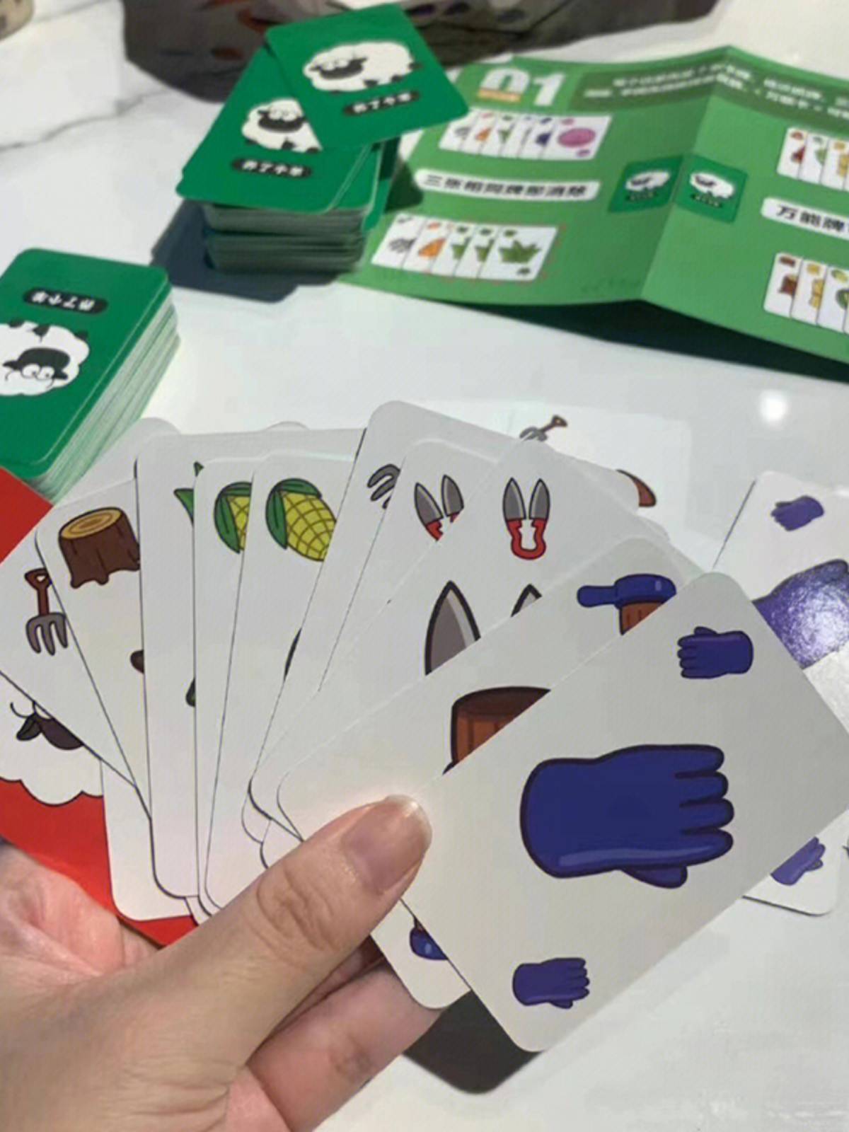 Sheep has a sheep poker card board game card card card Mahjong sticker, toys chess and card, Mahjong disappear and music peripheral stickers