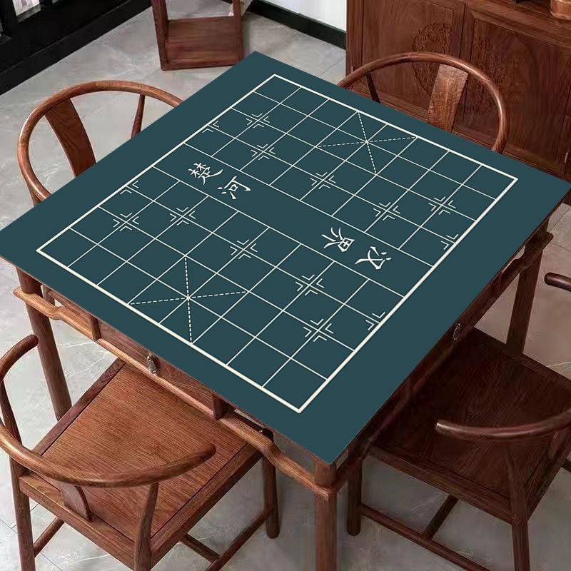 chess mat (black blue) 70 x 70 cm (drink) 6 cm