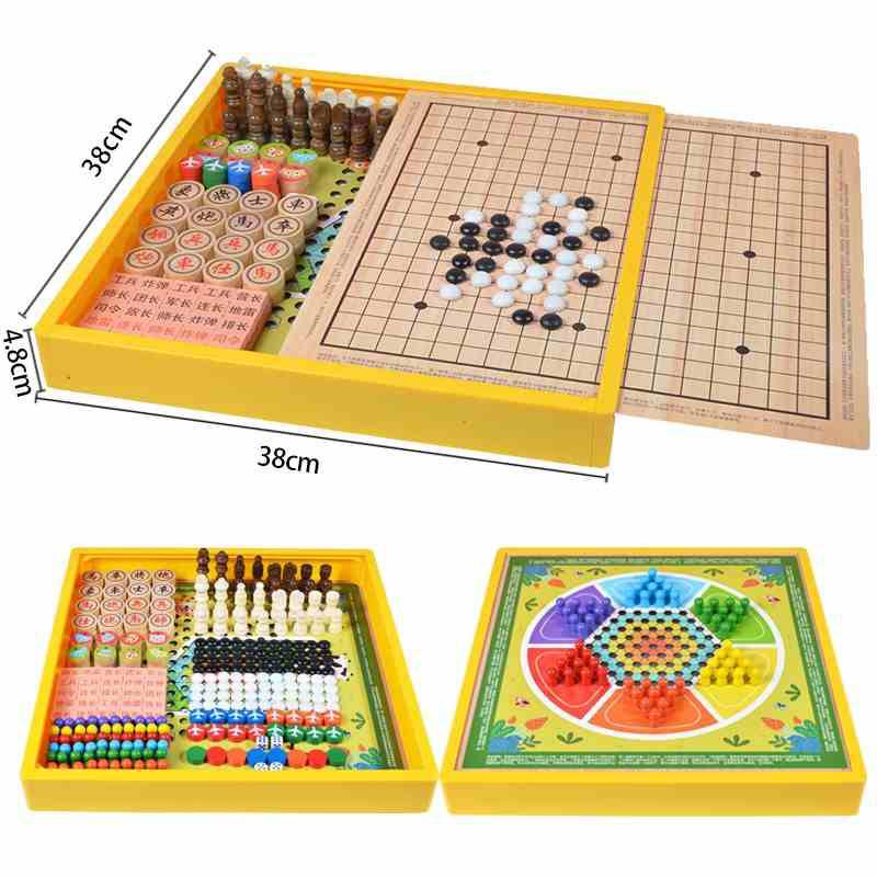 Wuzi Chess Flying Chess Chess Play Beast Multifunctional Chess Board Driven Poor Boat Game Interactive Puzzle Toys Gifts