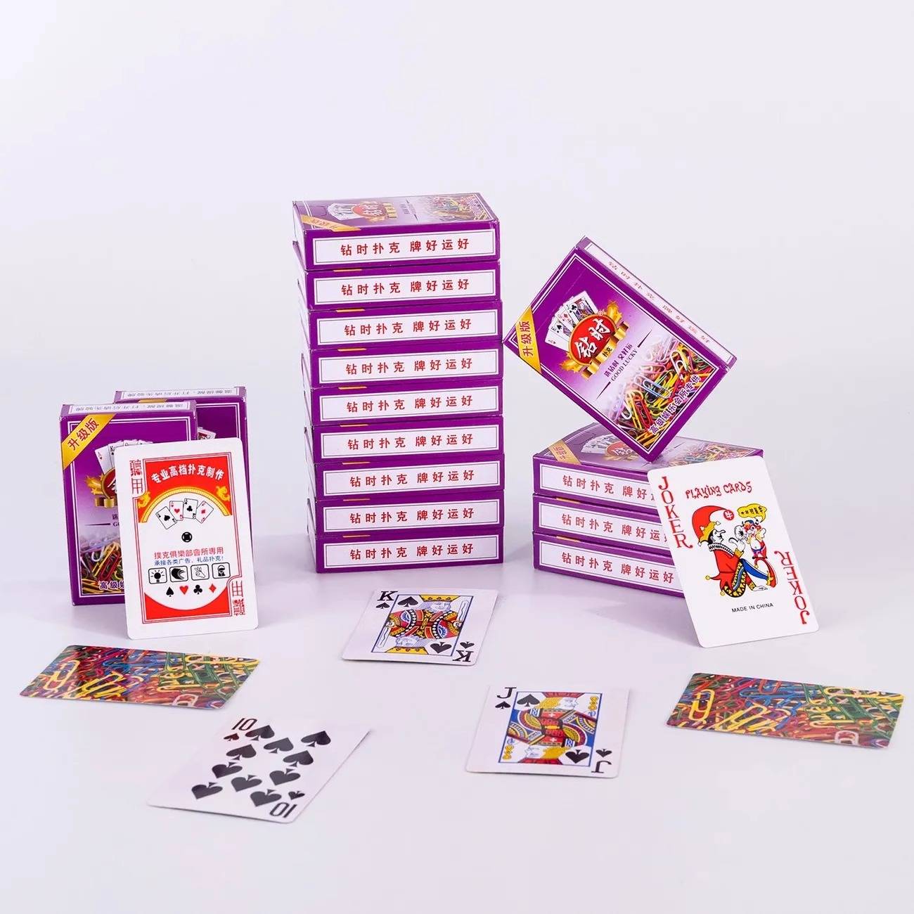 Poker drill back -shaped needle genuine thickened card big characters poker entertainment landlord chess and card room double double resistance