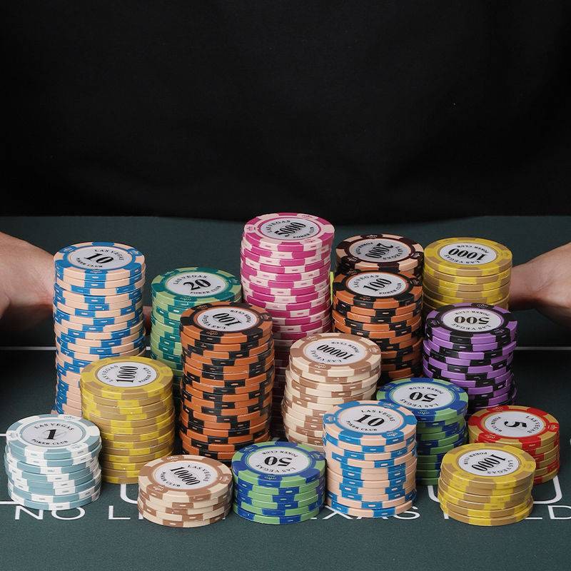 Chip chess and card room Thick Mahjong Pavilion Texas Set Entertainment High -end Digital Card Card Reward Coin