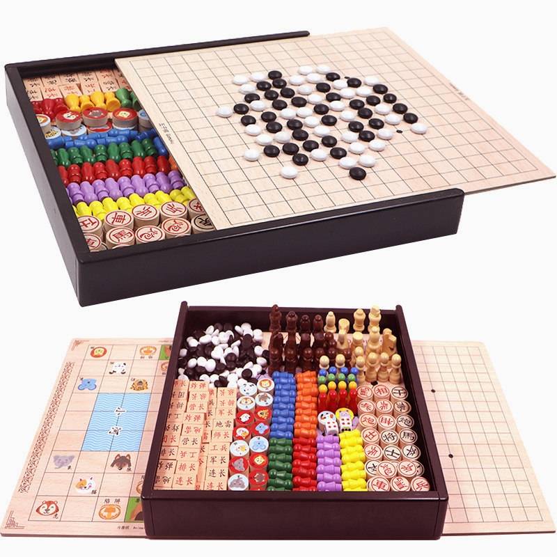 Wuzi Chess Flying Chess Children's Multifunctional Games Chess Made Chess Popularity Student Student Puzzle Toys Wholesale
