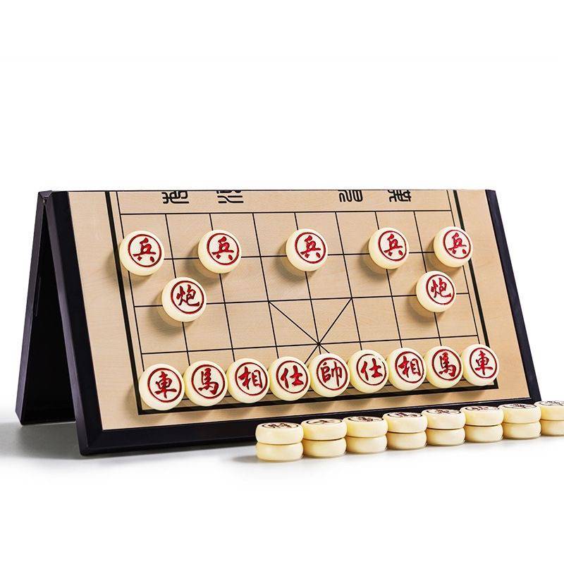 Chinese chess magnetic portable elementary school children and children's magnetic suction checker magnetic magnet magnets mini rubber folding chessboard