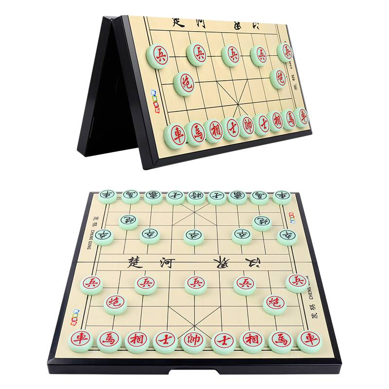 Chinese chess primary school students with big chessboard portable children's Wuzi chess pervert magnetic magnetic magnetic second -in -one