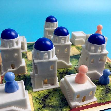Santorini board game Chinese version two couples couples, chess and card, leisure and play, happy party card card