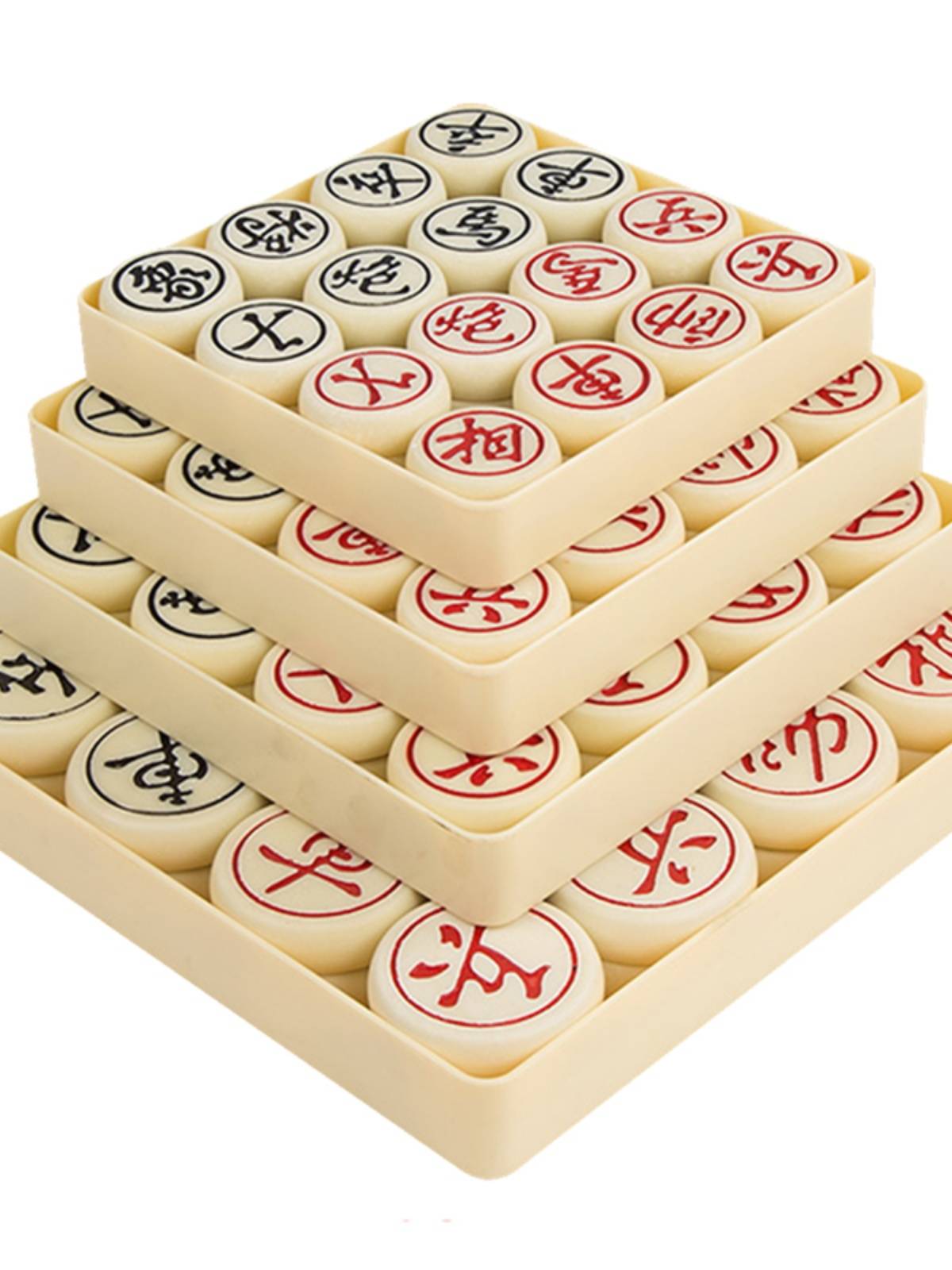 Gift Chinese Chess Set Large imitation jade chess pieces Children Junior Student Plastic Leather Chessboard Tutorial