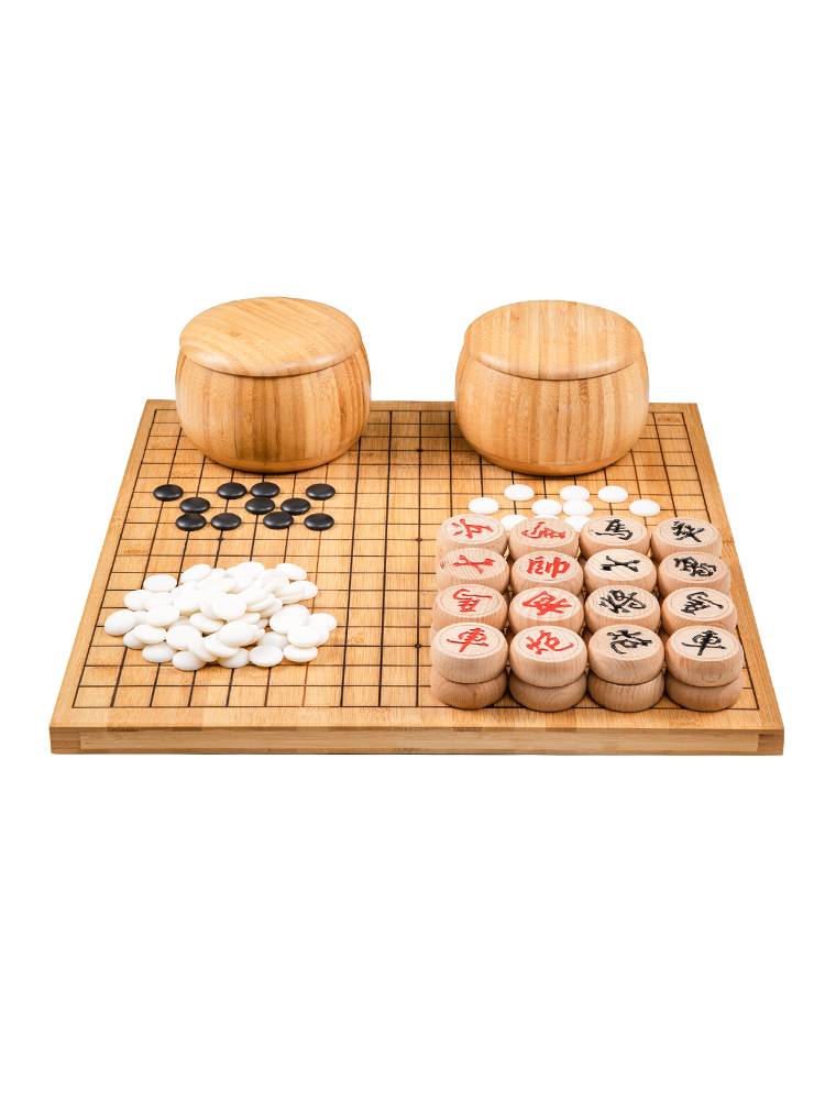 Go children's beginner set Student adult five sons, piral puzzle black and white chess two -in -one chess double chessboard
