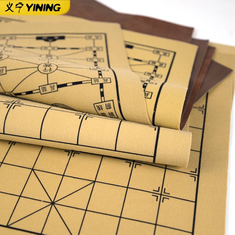 Thicked Chinese chess and Go board Student Wuzi Chessboard Leather Military Banner Flat Single Solo Soft Velvet Found