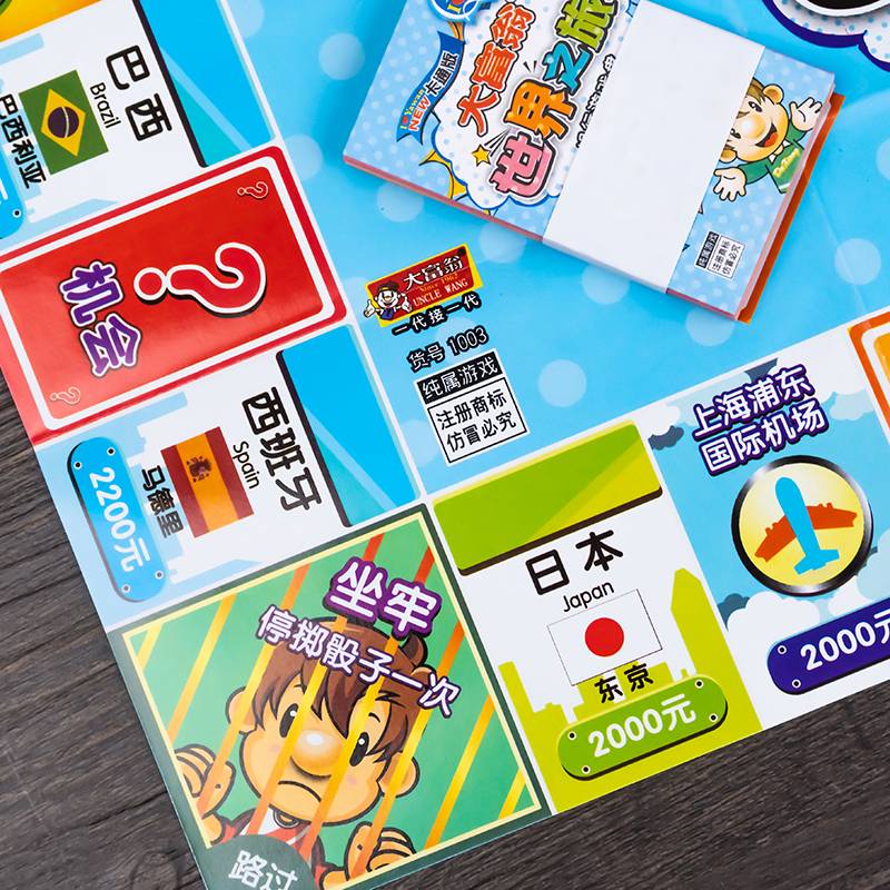 Q version of Monopoly Game Chess World Journey Happy Life Chess Genuine Classic Hands Chess Primary School Student board games