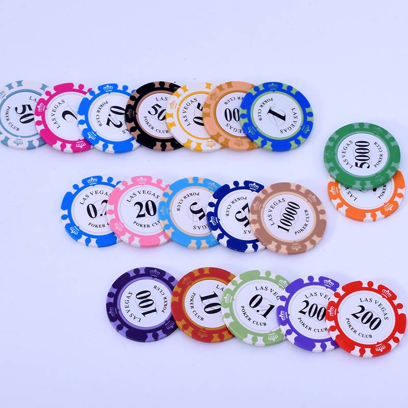 New chips Texas Hold'em chip card chess and card room Special token high -end double -sided cards 20 points currency