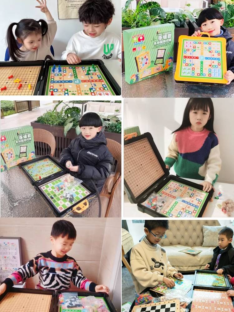 Flying chess, early learning for children, multi-purpose chess, hand-held toys for young children