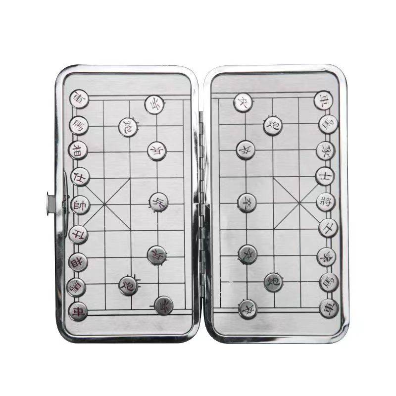 Chinese chess magnetic mini adult student primary school marching rubber chess set portable magnetic folding stacks like chessboard
