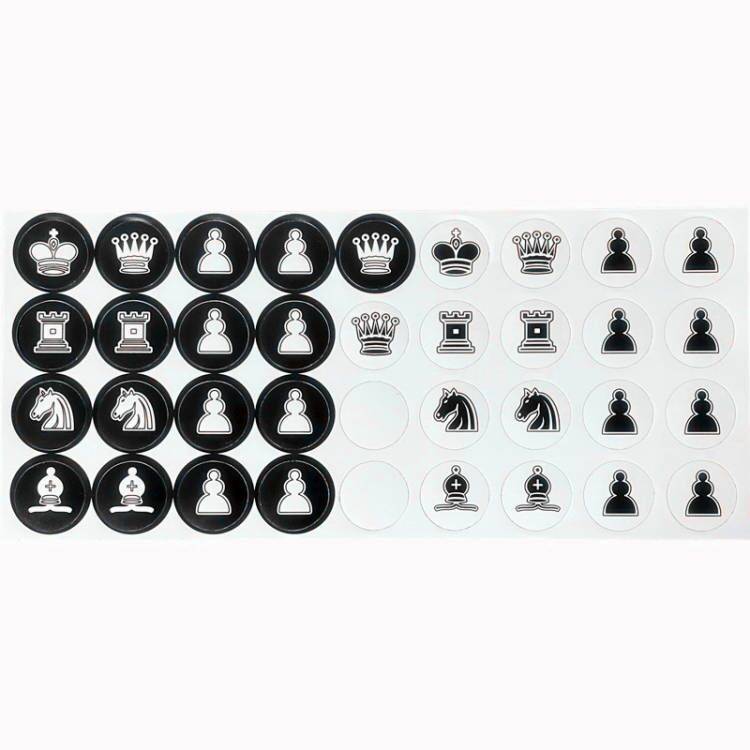 Chess pieces of international chess (no chessboard of the queen)