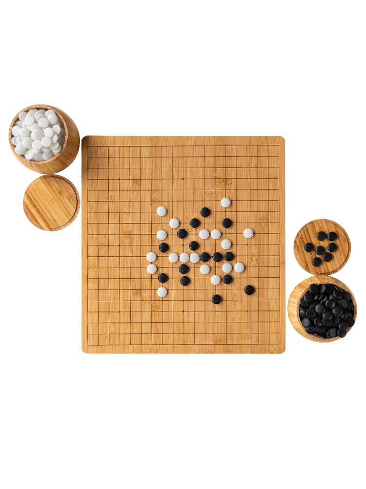 Go Children's Beginner Set Fruits Five Son Students Standard Black and White Chess Black Chess Two -in