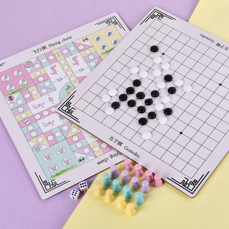 Digital checked flying chess adventure chess children's adventure chess and wood -making multi -function game chess toy parent -child interaction