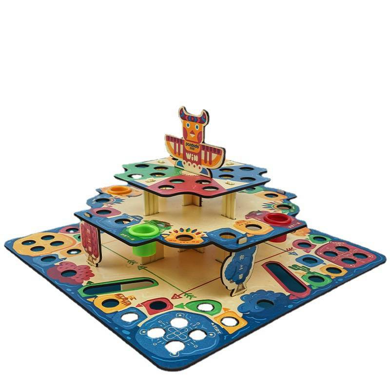 Three -dimensional flying chess children's wisdom magnetic magnetic toys multiplayer interactive fifth son chess checked checker